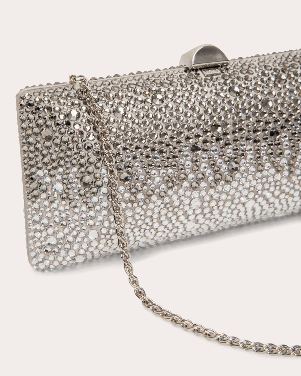Tube Plus Crystal Satin Clutch