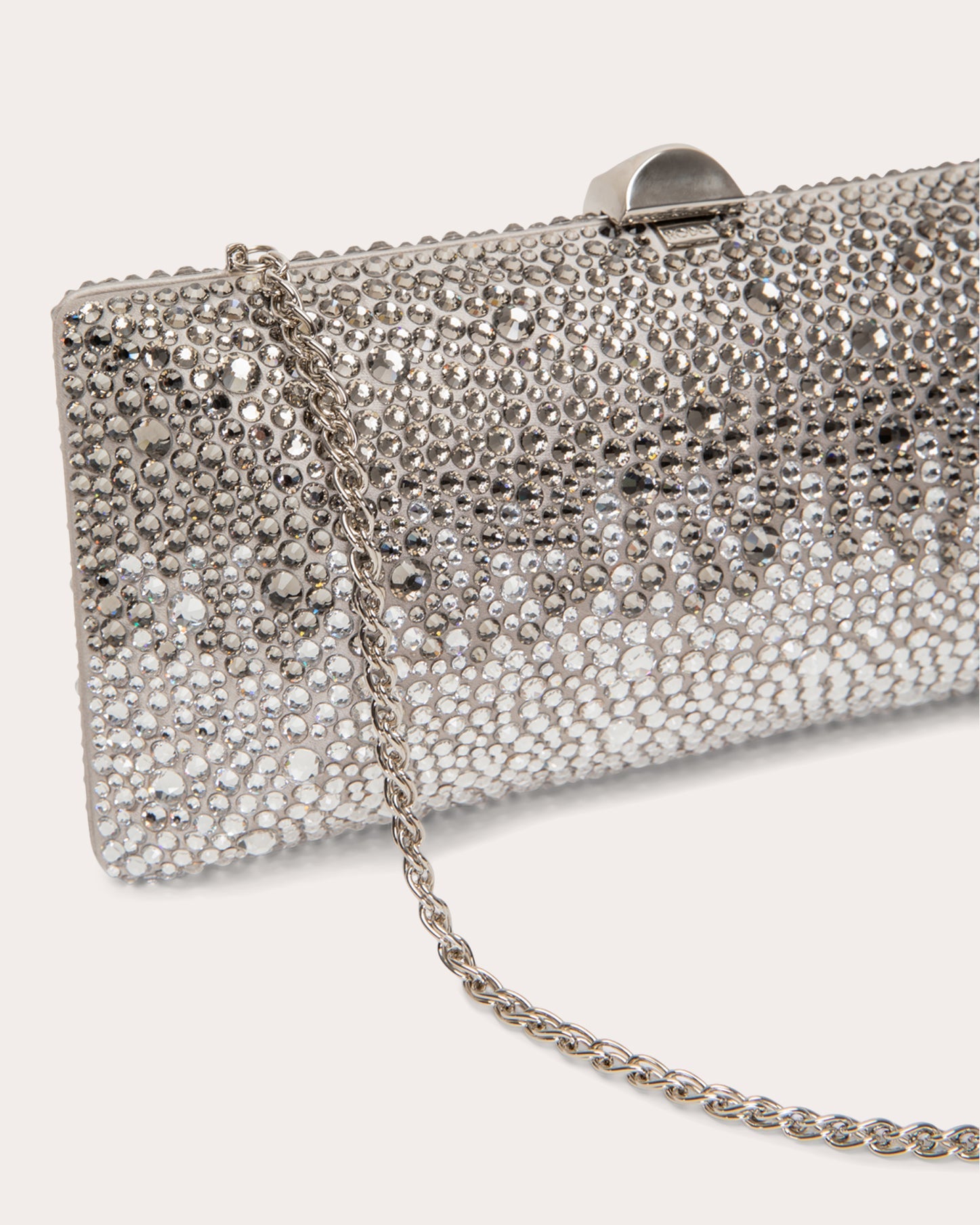 Tube Plus Crystal Satin Clutch
