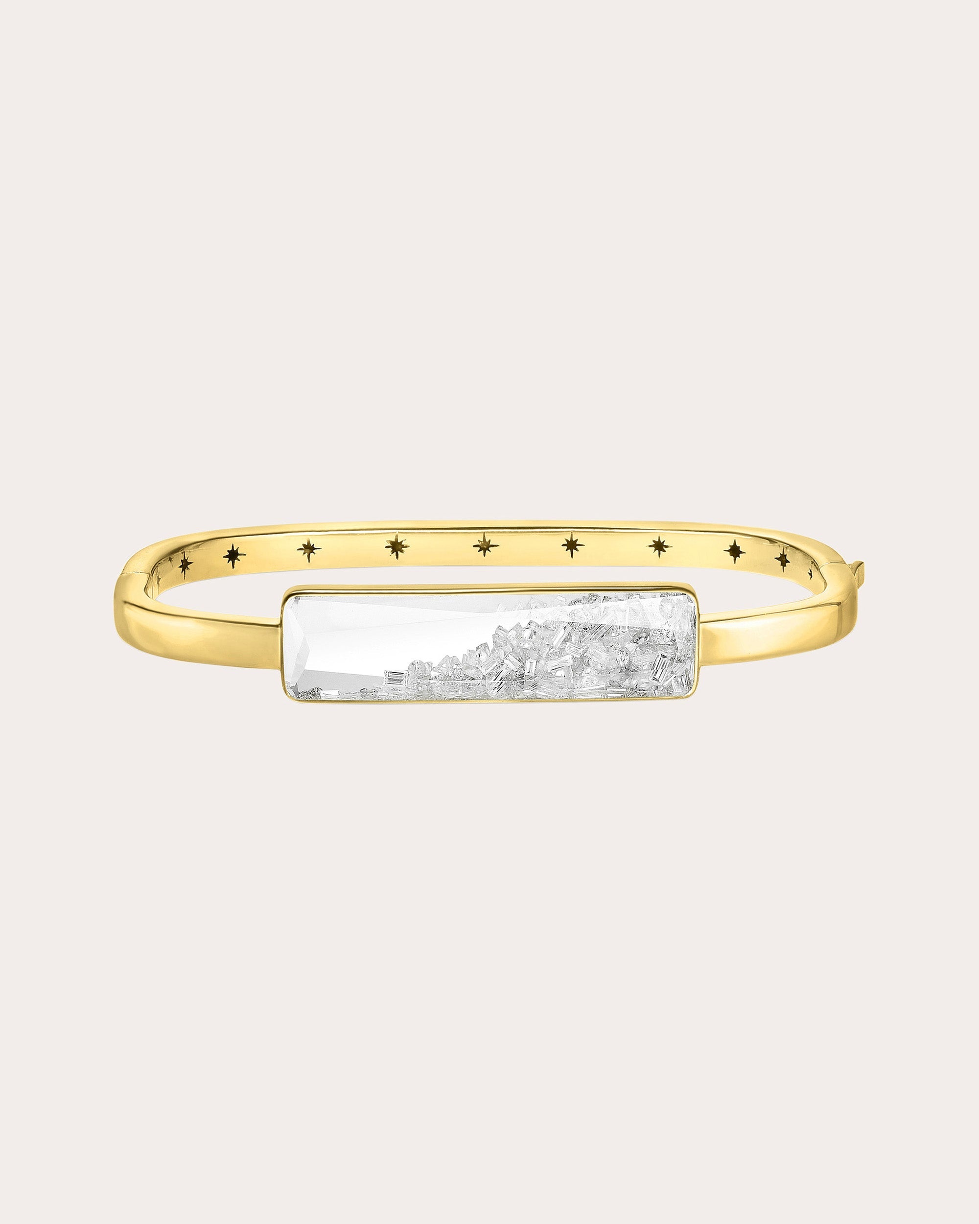 Diamond & 18k Gold Core Shaker Bangle