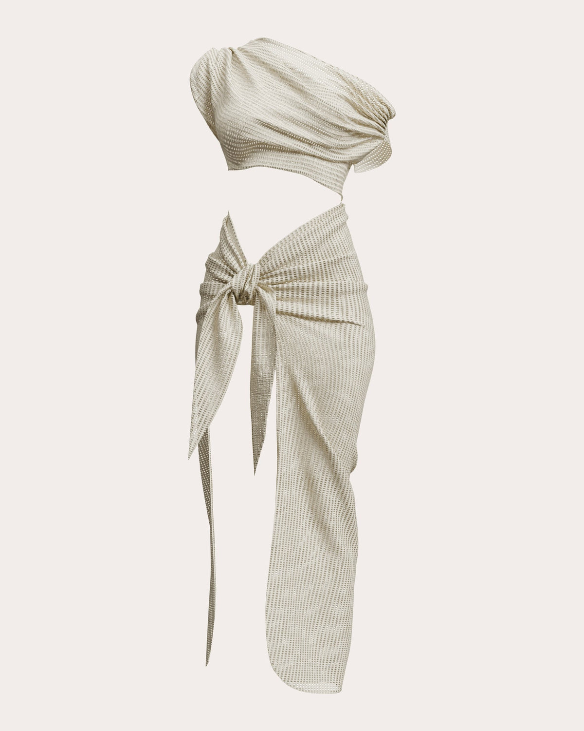 Bala Crocheted Cotton Draped Sarong Cover-Up