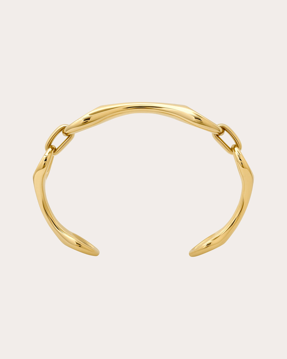 Triple Link Double Beam Cuff Bracelet