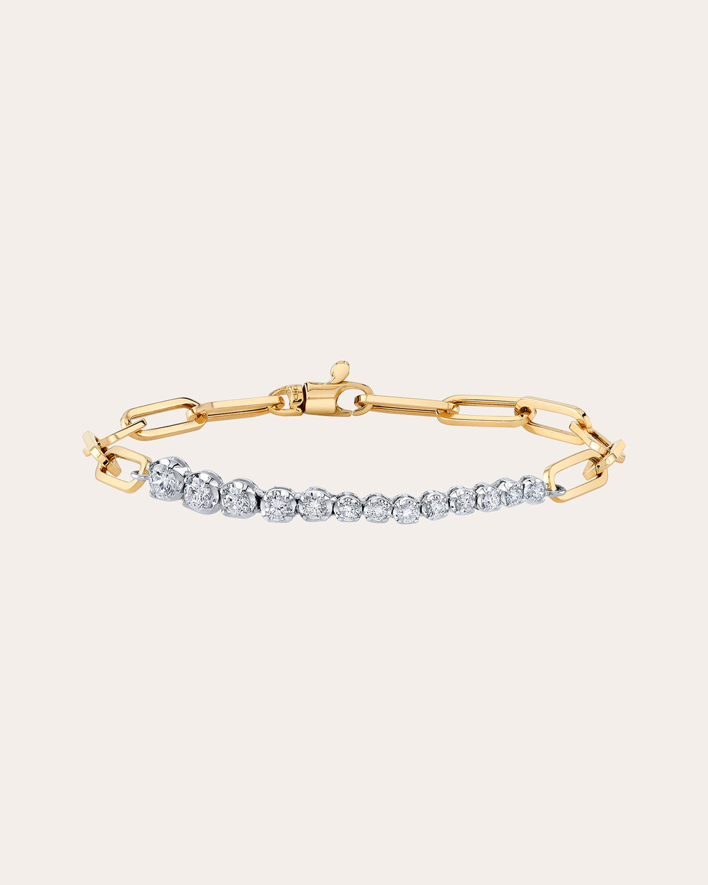 Diamond & 14k Gold Ascending Chain Bracelet