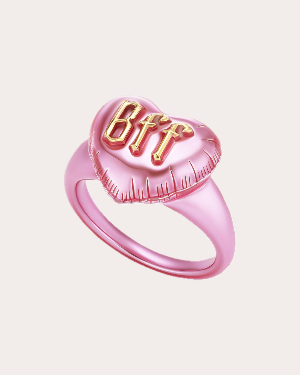 Bubblicious Heart Balloon Signet Ring