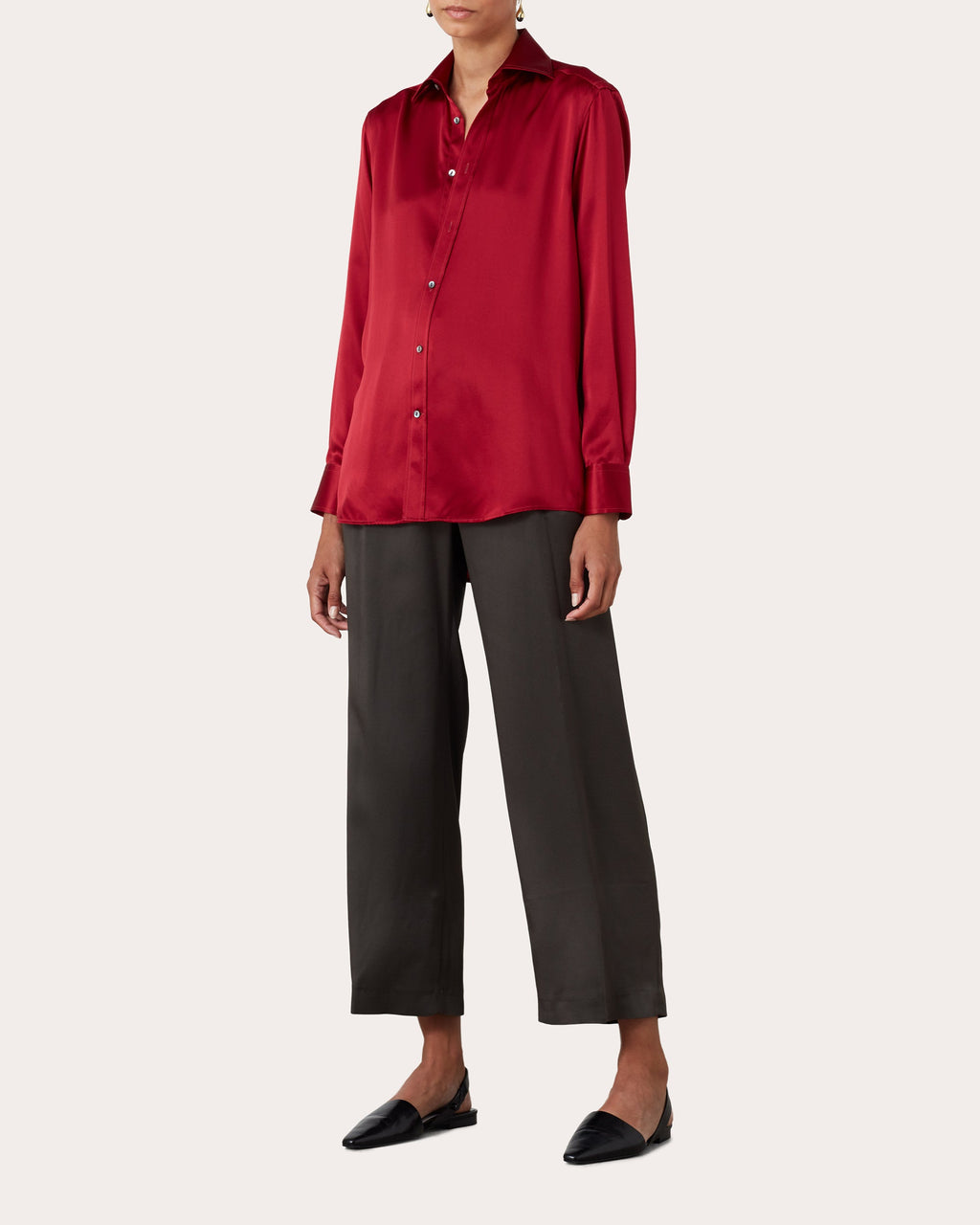 The Boyfriend Silk Satin Shirt