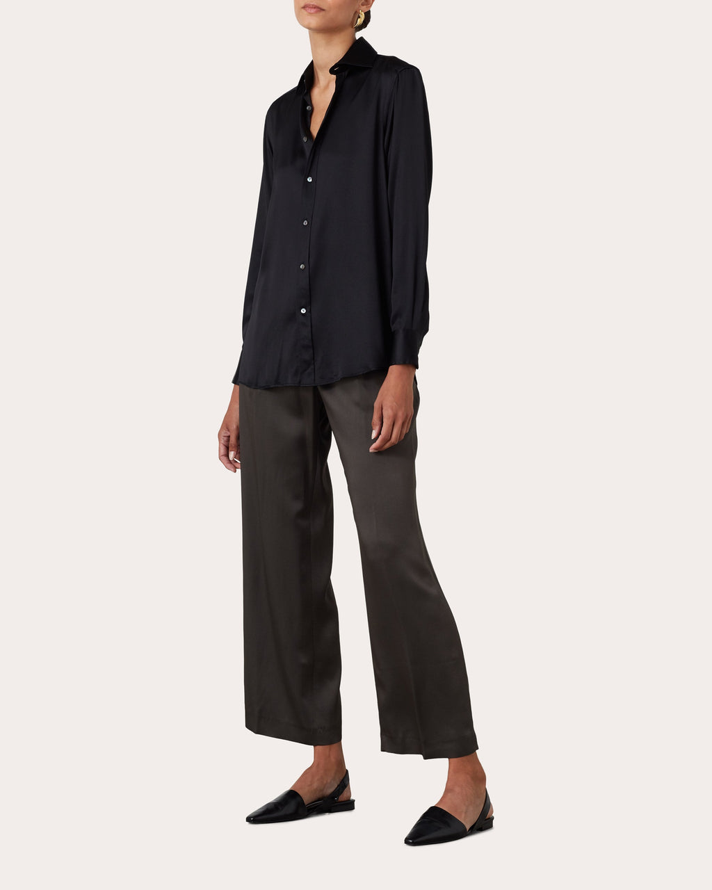 The Boyfriend Silk Satin Shirt