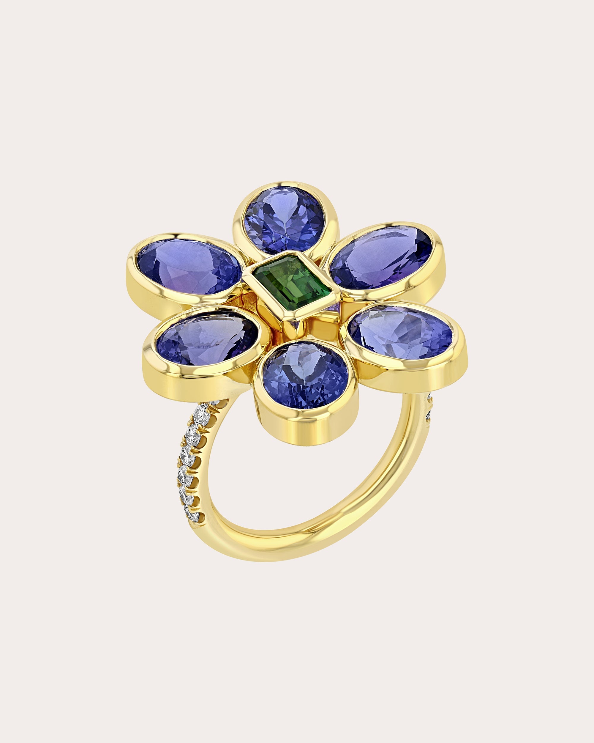 Tanzanite & Tourmaline Bloom III Ring