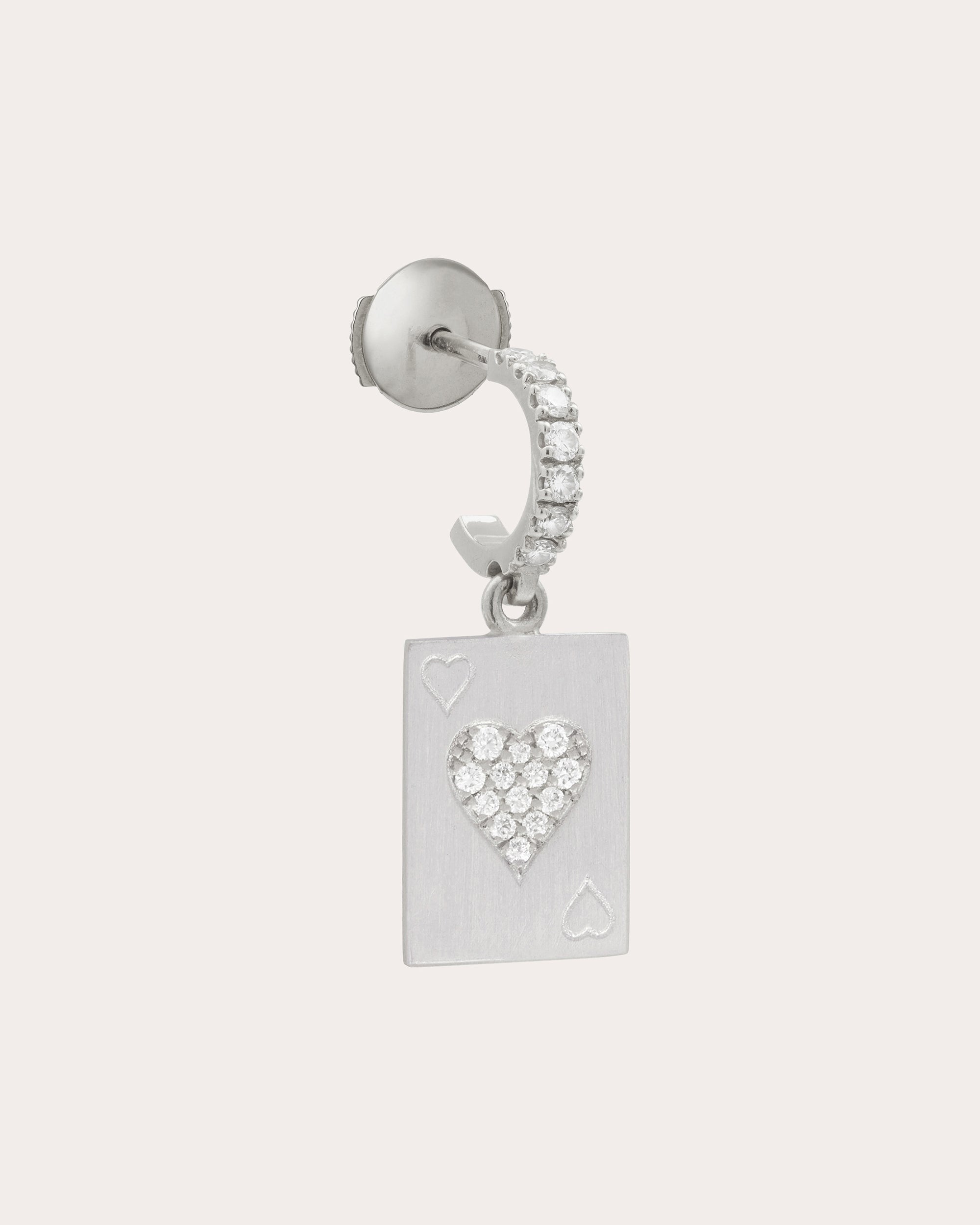 Diamond & 18k White Gold Âme Drop Earring