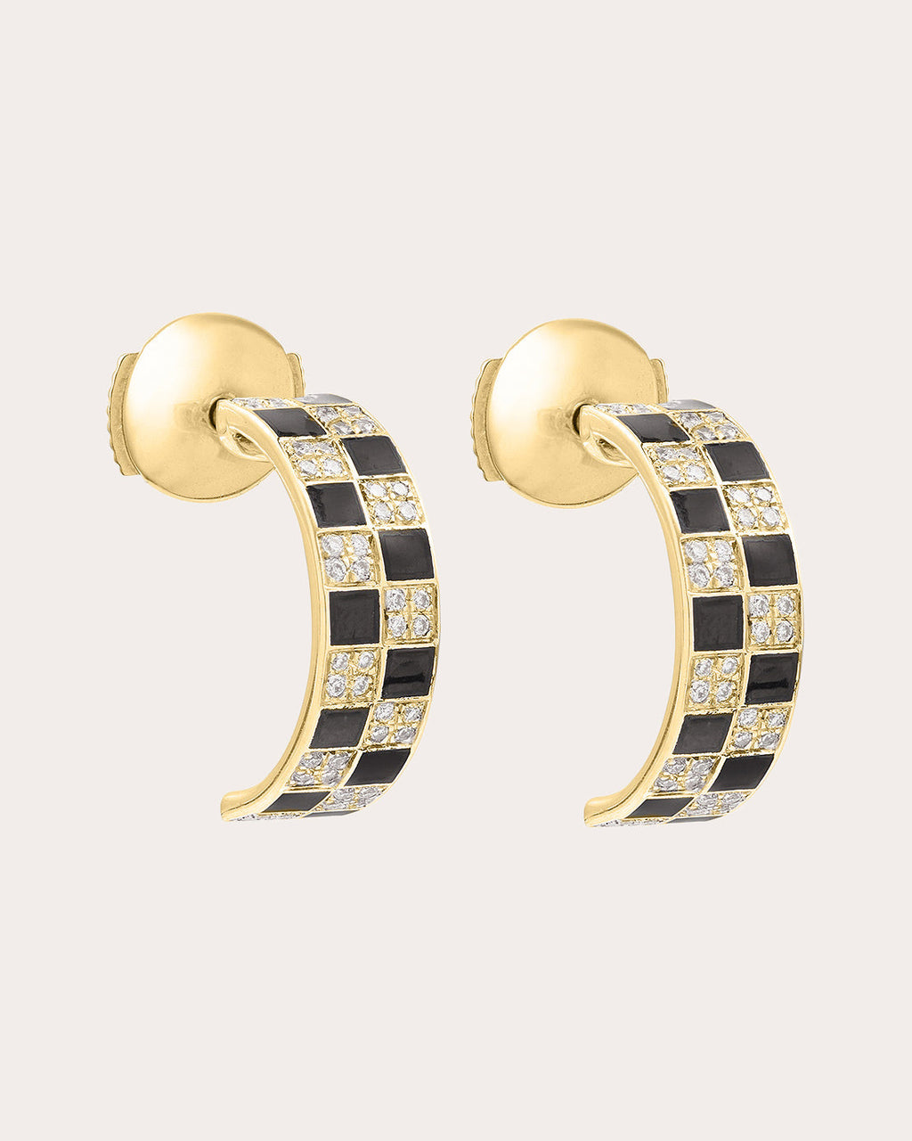 Diamond & 18k Gold Illusion Hoop Earrings