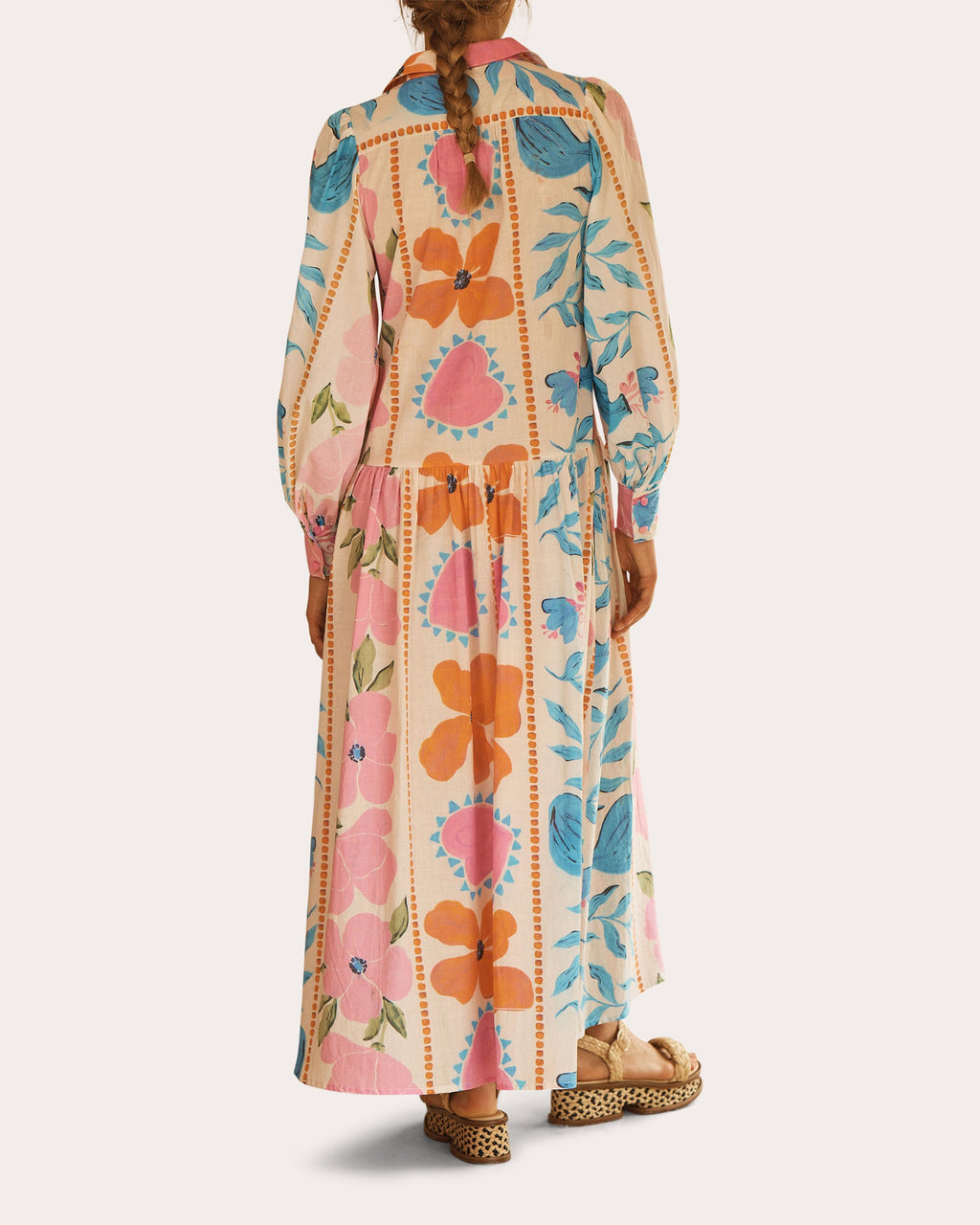Botanico Floral-Print Cotton Maxi Dress