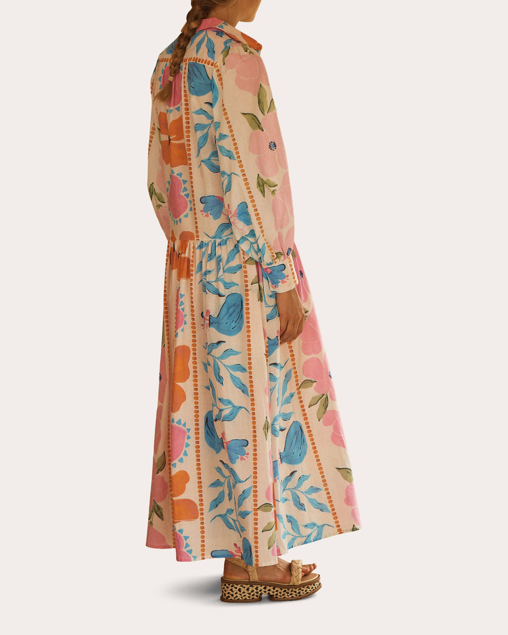 Botanico Floral-Print Cotton Maxi Dress