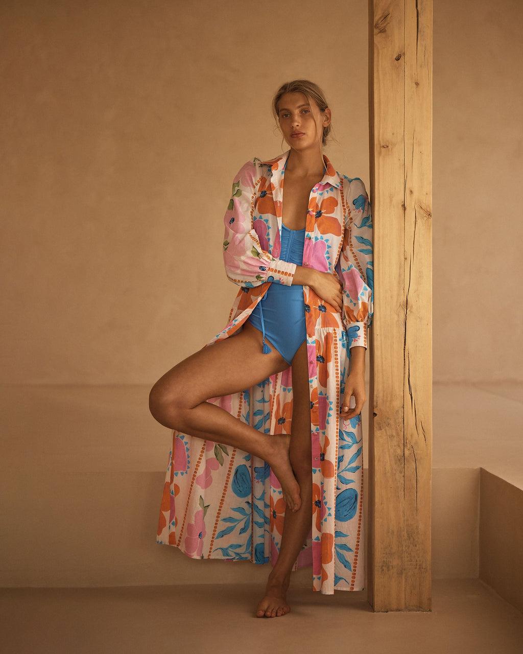 Botanico Floral-Print Cotton Maxi Dress