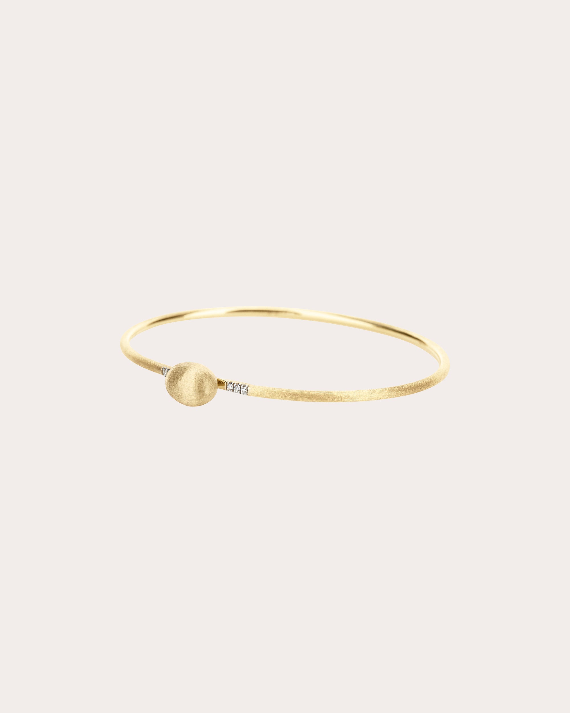 Diamond & 18k Gold Small Boules Bangle