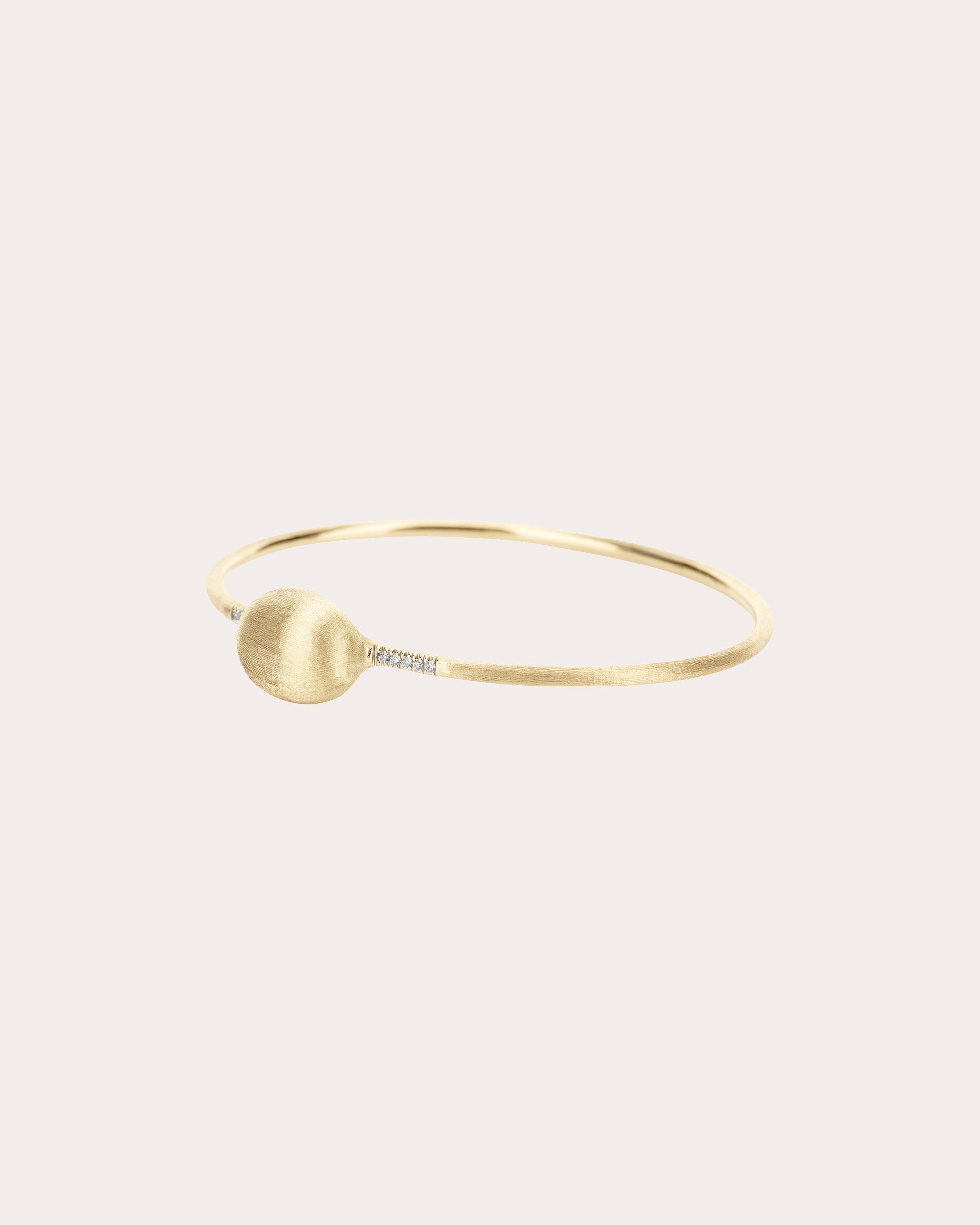 Diamond & 18k Gold Medium Boules Bangle