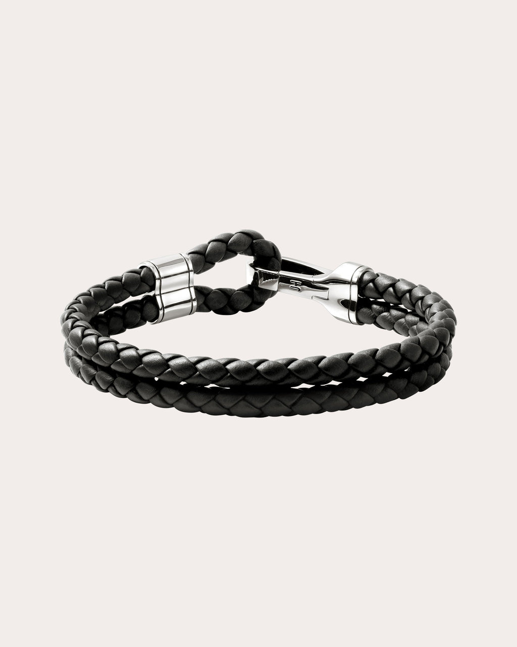 Leather Double Hook Clasp Bracelet