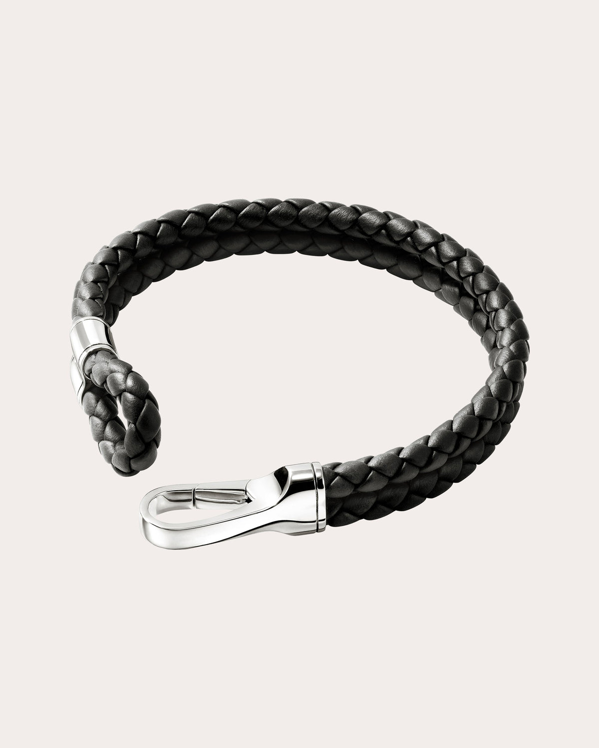 Leather Double Hook Clasp Bracelet