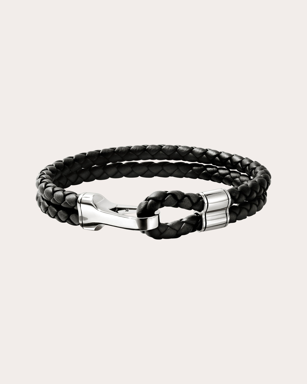 Leather Double Hook Clasp Bracelet