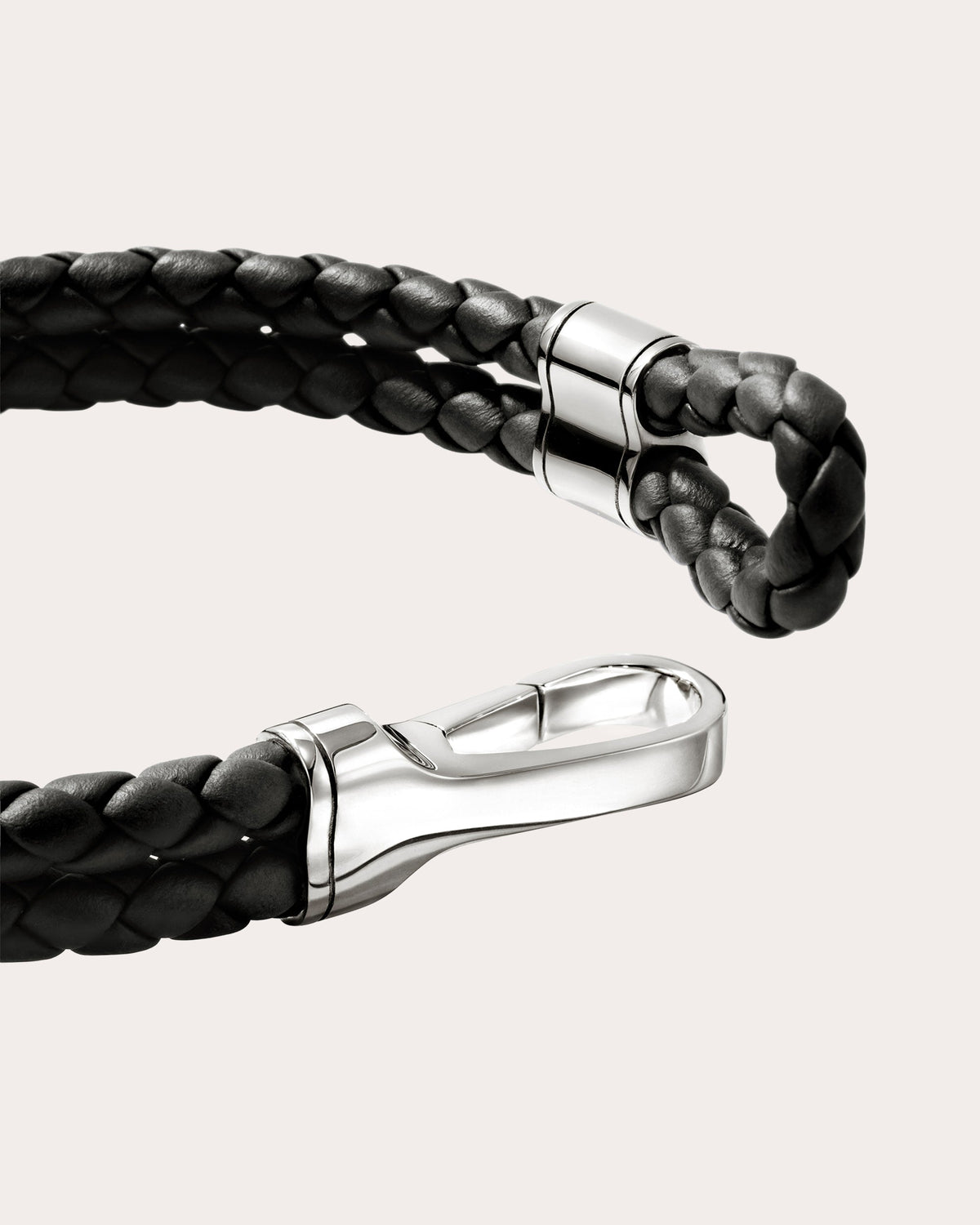 Leather Double Hook Clasp Bracelet