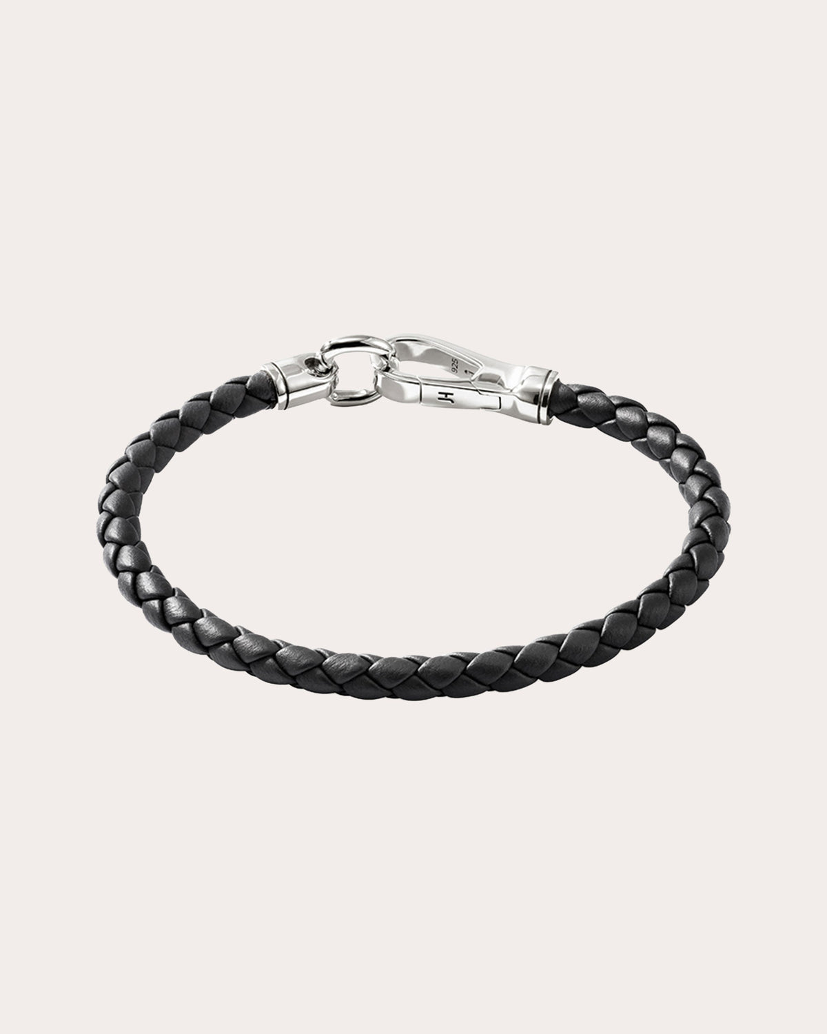 Leather Slim Hook Clasp Bracelet