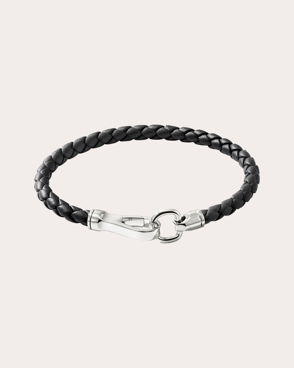 Leather Slim Hook Clasp Bracelet