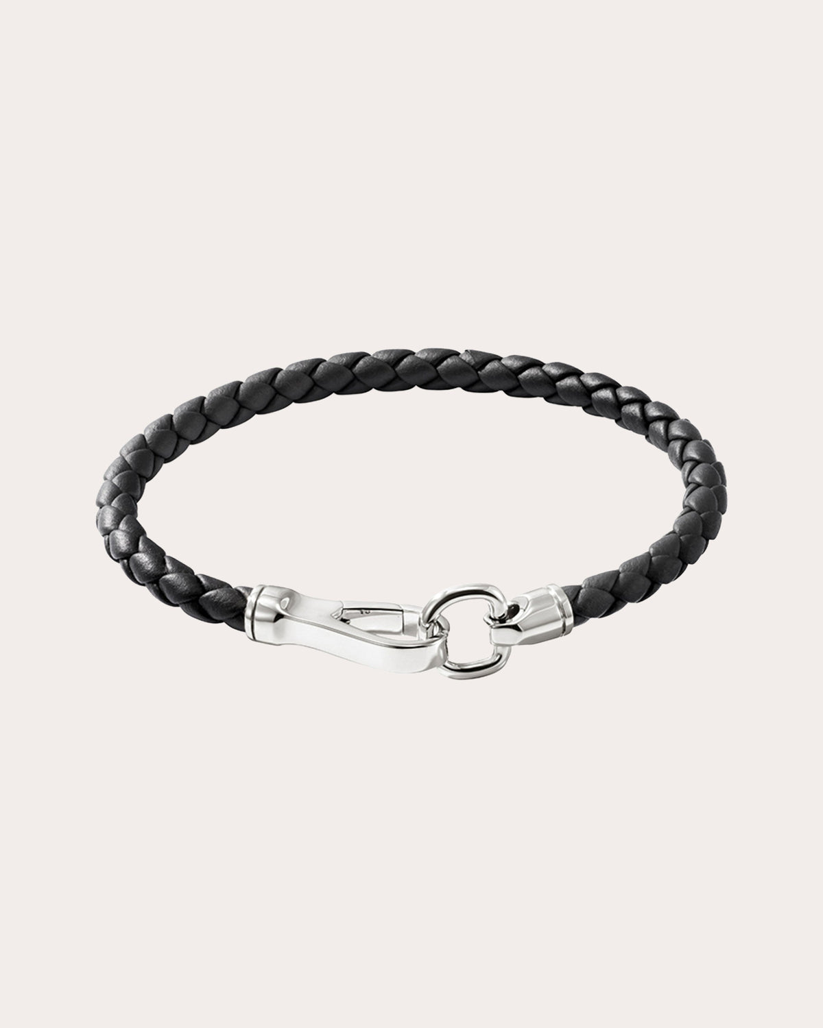 Leather Slim Hook Clasp Bracelet