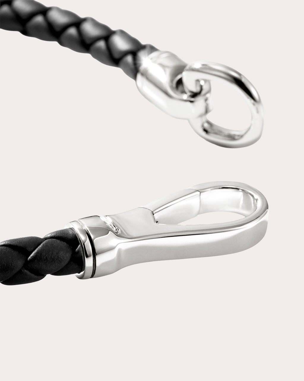 Leather Slim Hook Clasp Bracelet
