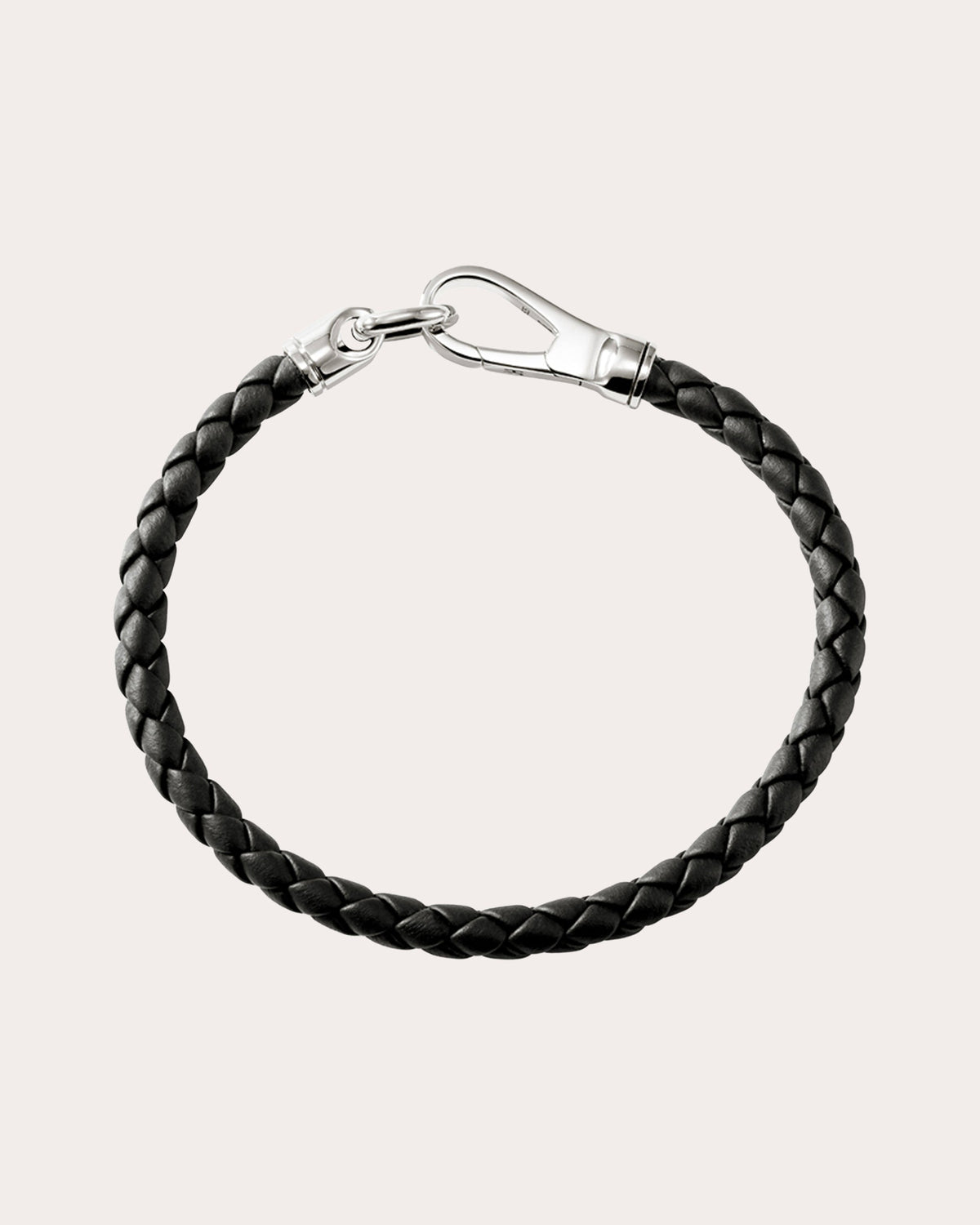 Leather Slim Hook Clasp Bracelet