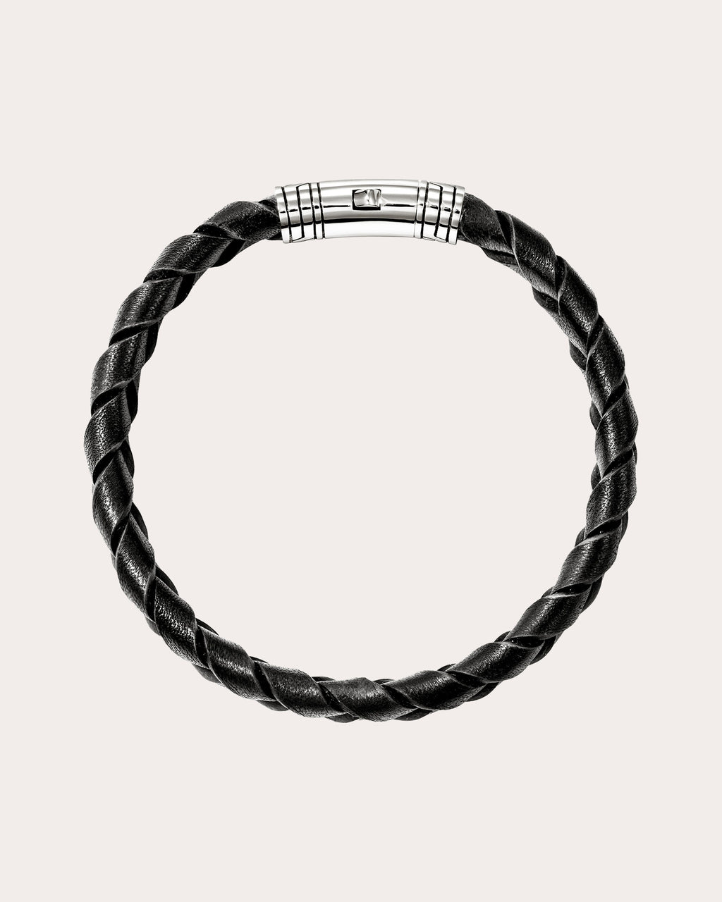 Black Braided Leather Bracelet