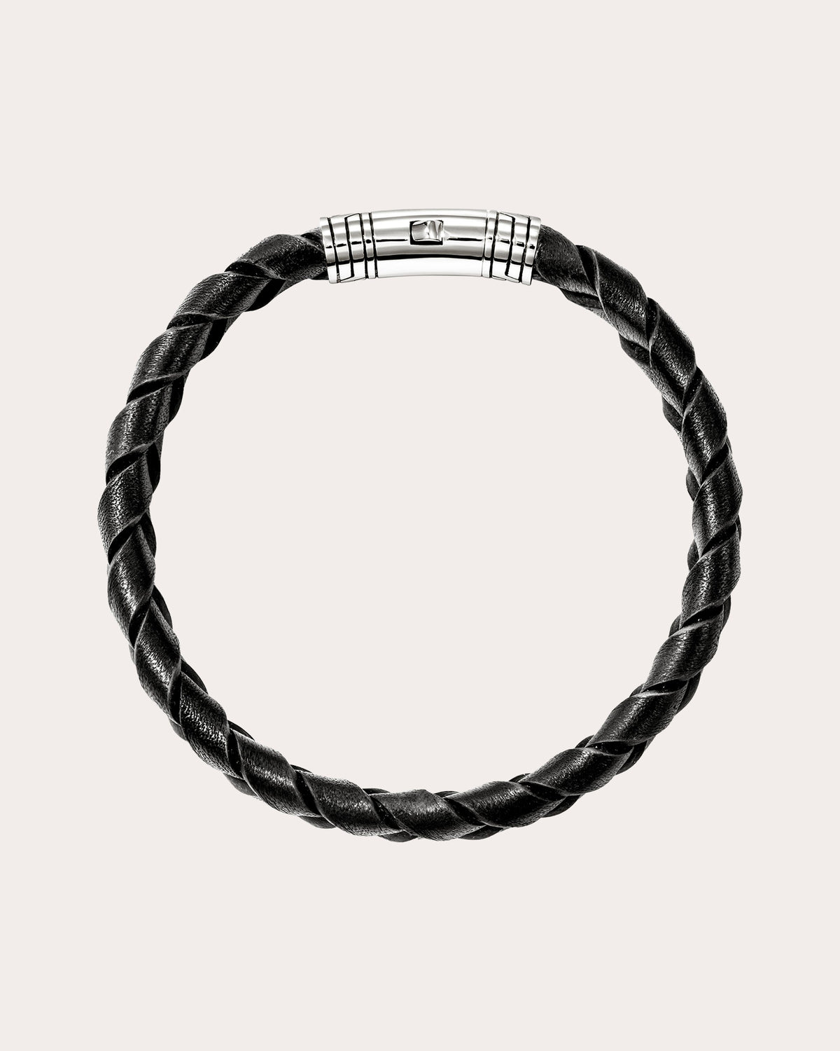 Black Braided Leather Bracelet