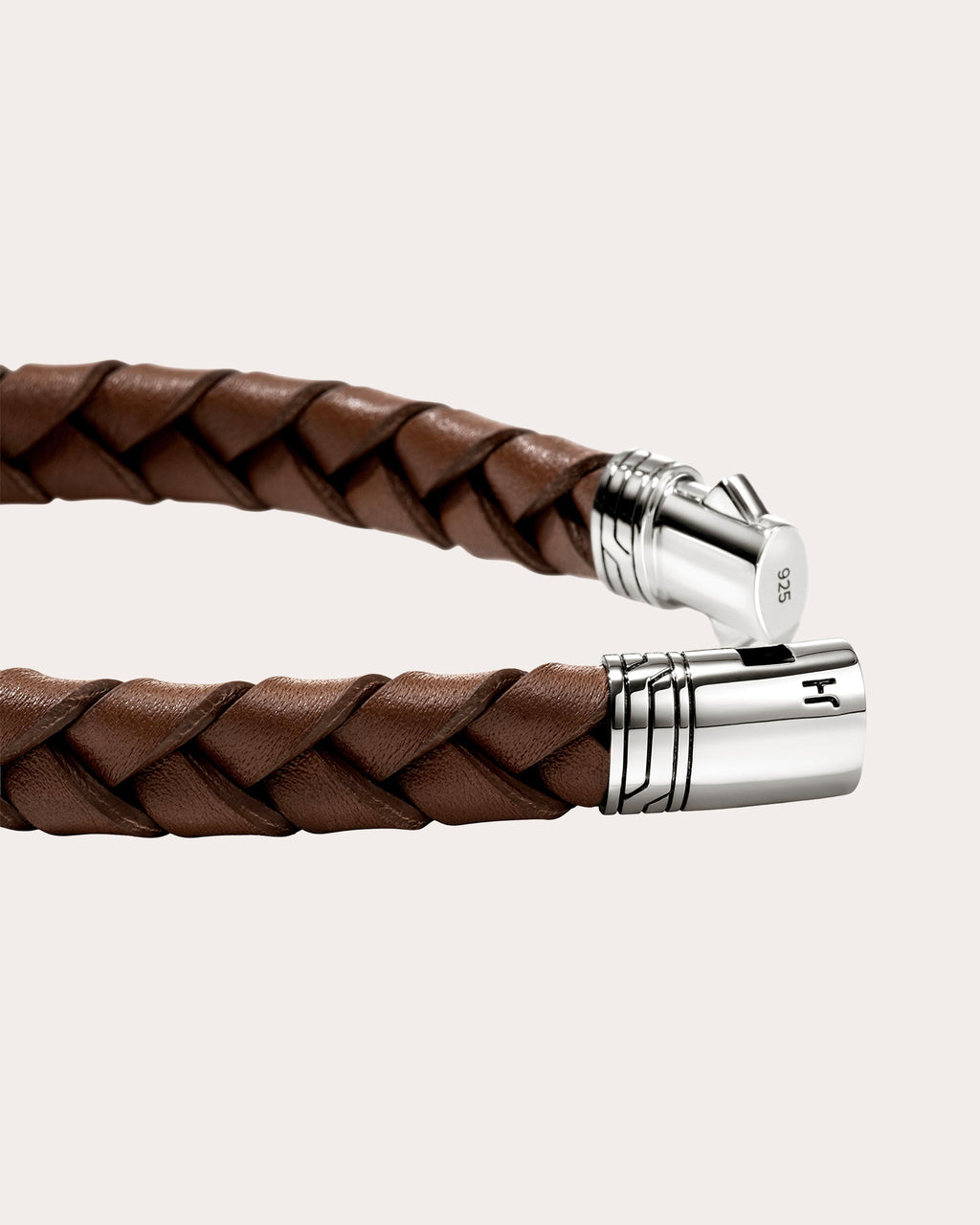 Brown Braided Leather Bracelet