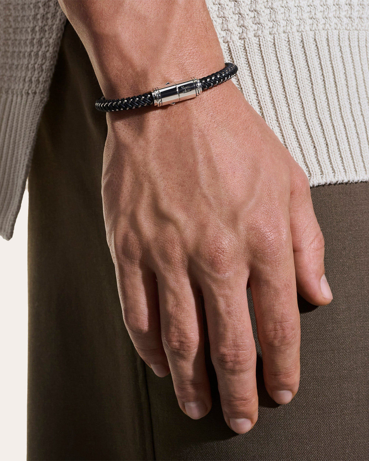 Black Rubber Cord Bracelet