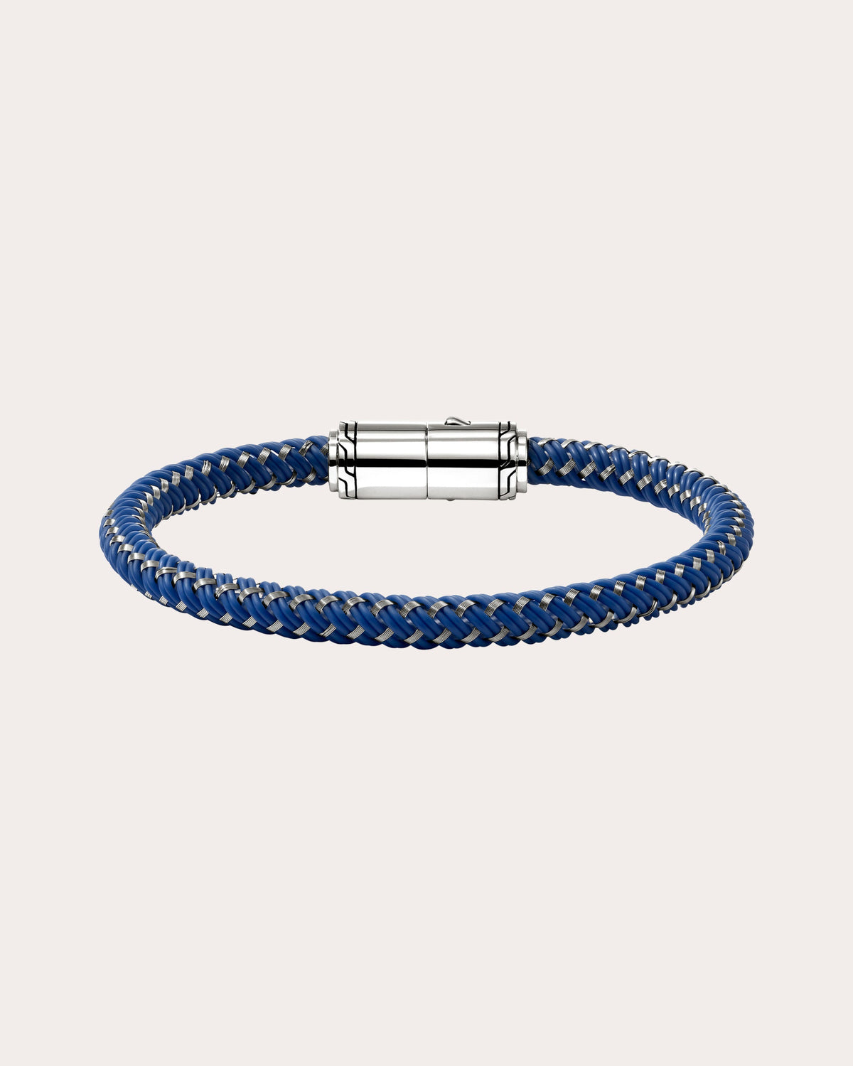 Blue Rubber Cord Bracelet