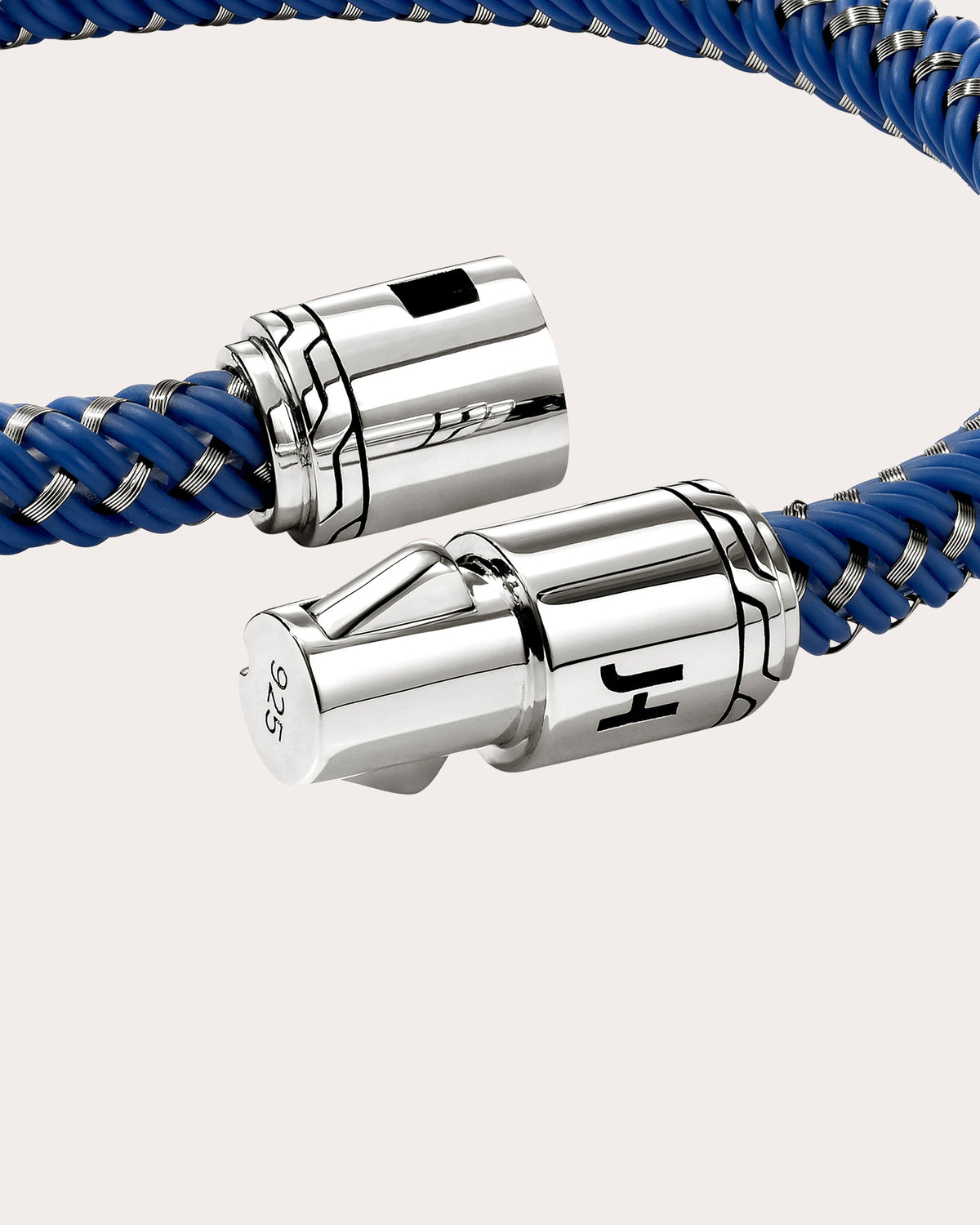 Blue Rubber Cord Bracelet