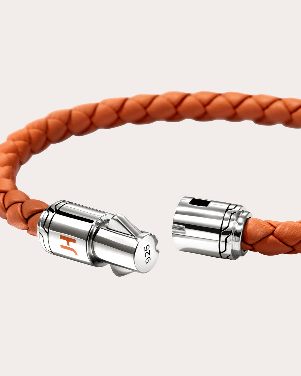 Orange Leather Bracelet