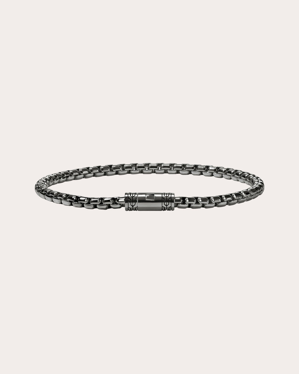 3.7mm Blackened Box Chain Bracelet