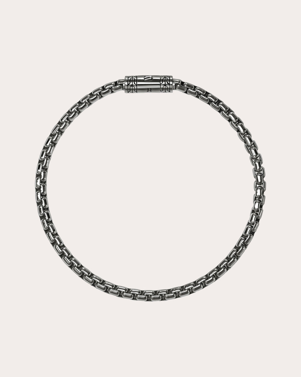 3.7mm Blackened Box Chain Bracelet