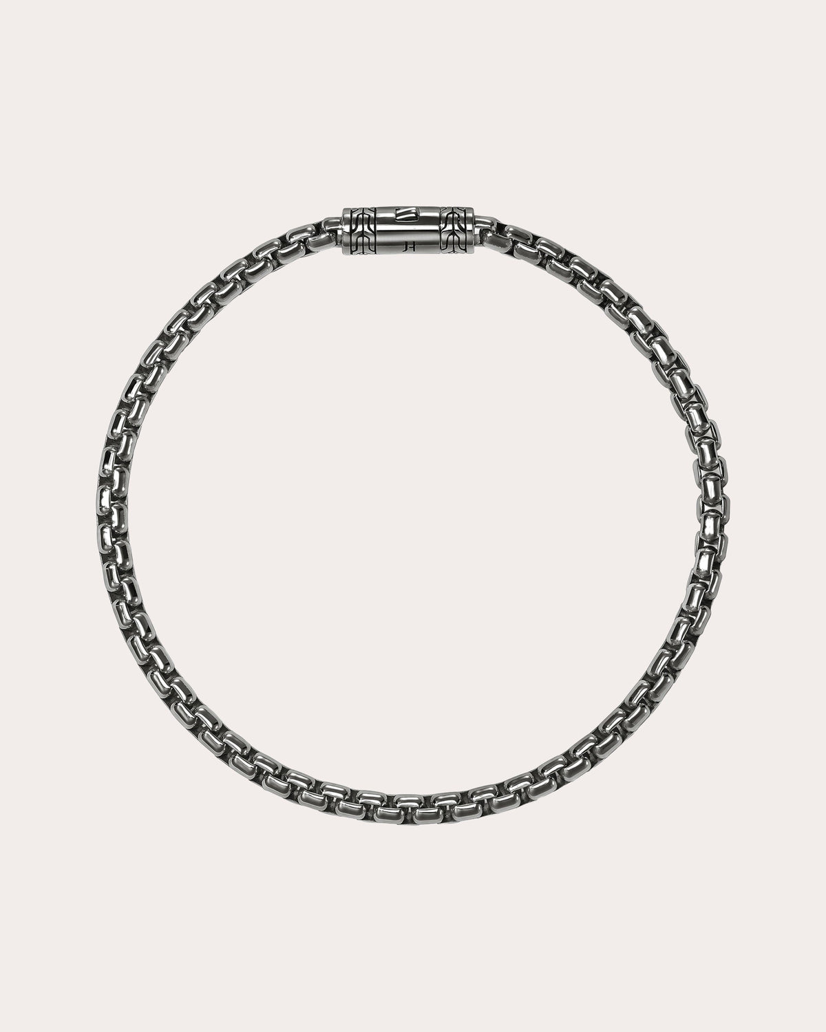 3.7mm Blackened Box Chain Bracelet
