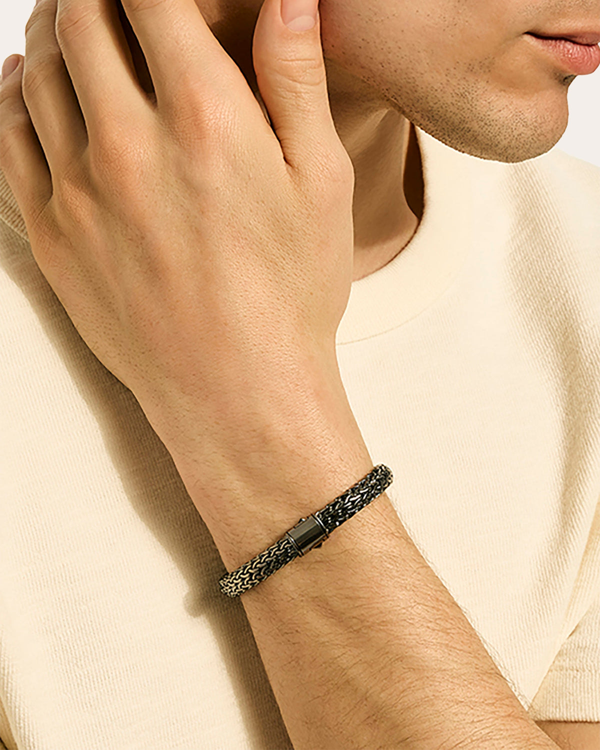 7.5mm Blackened Icon Chain Bracelet