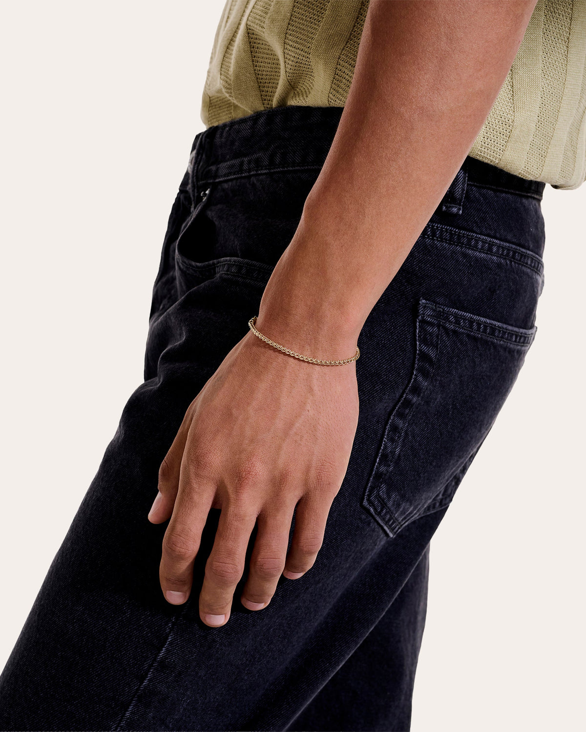 14k Gold Slim Surf Bracelet