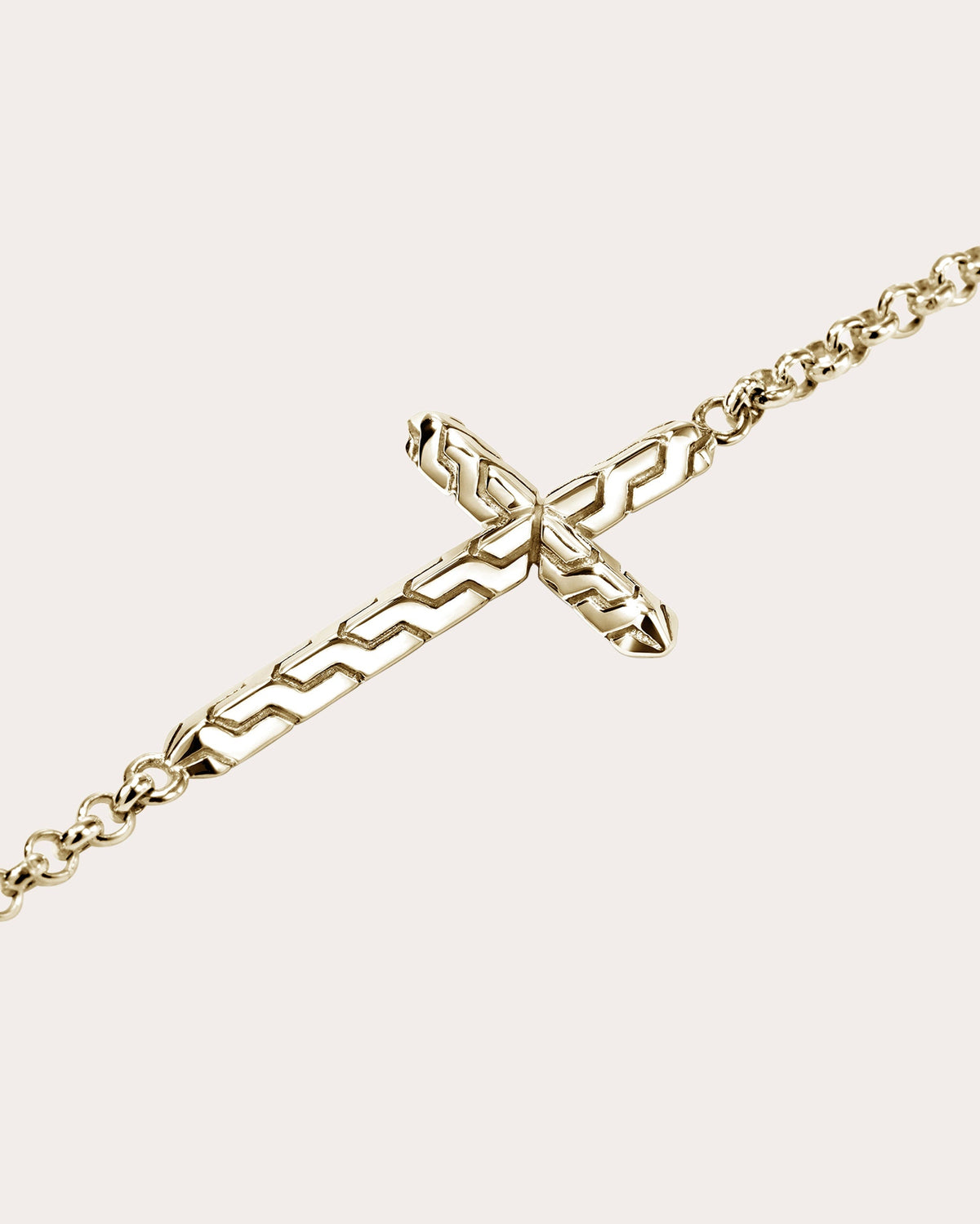 14k Gold JH Essential Cross Bracelet