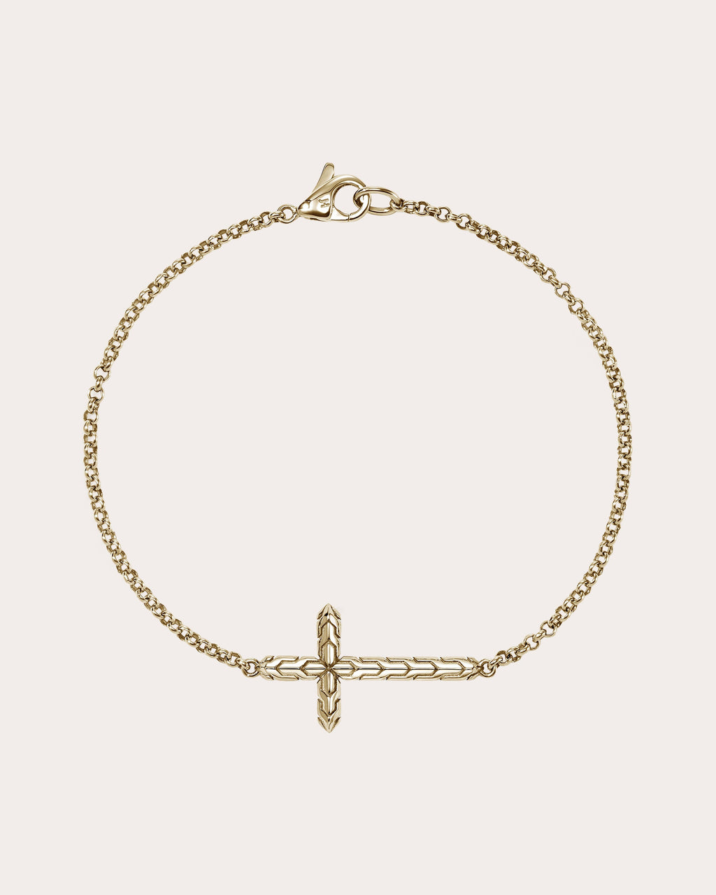 14k Gold JH Essential Cross Bracelet