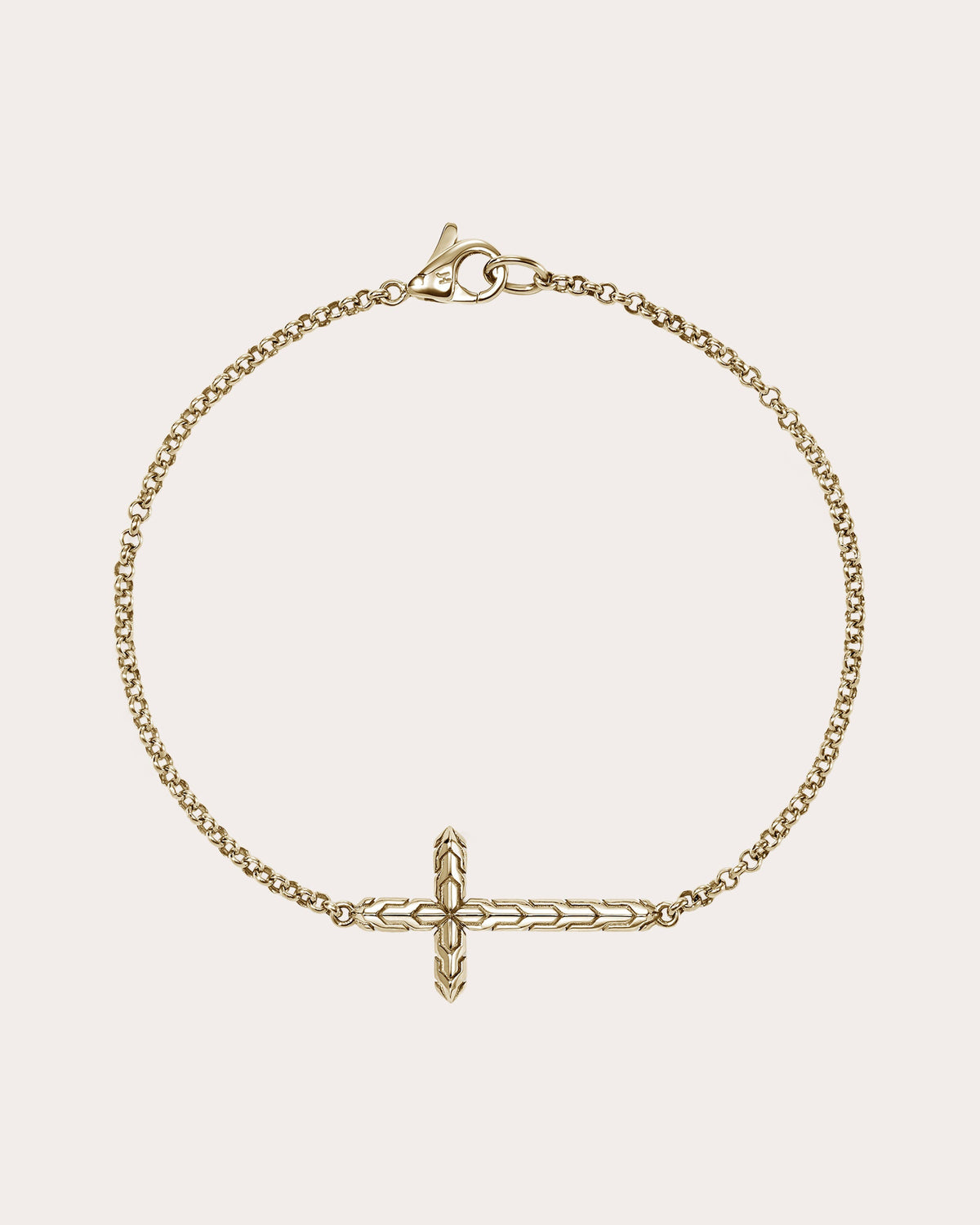 14k Gold JH Essential Cross Bracelet