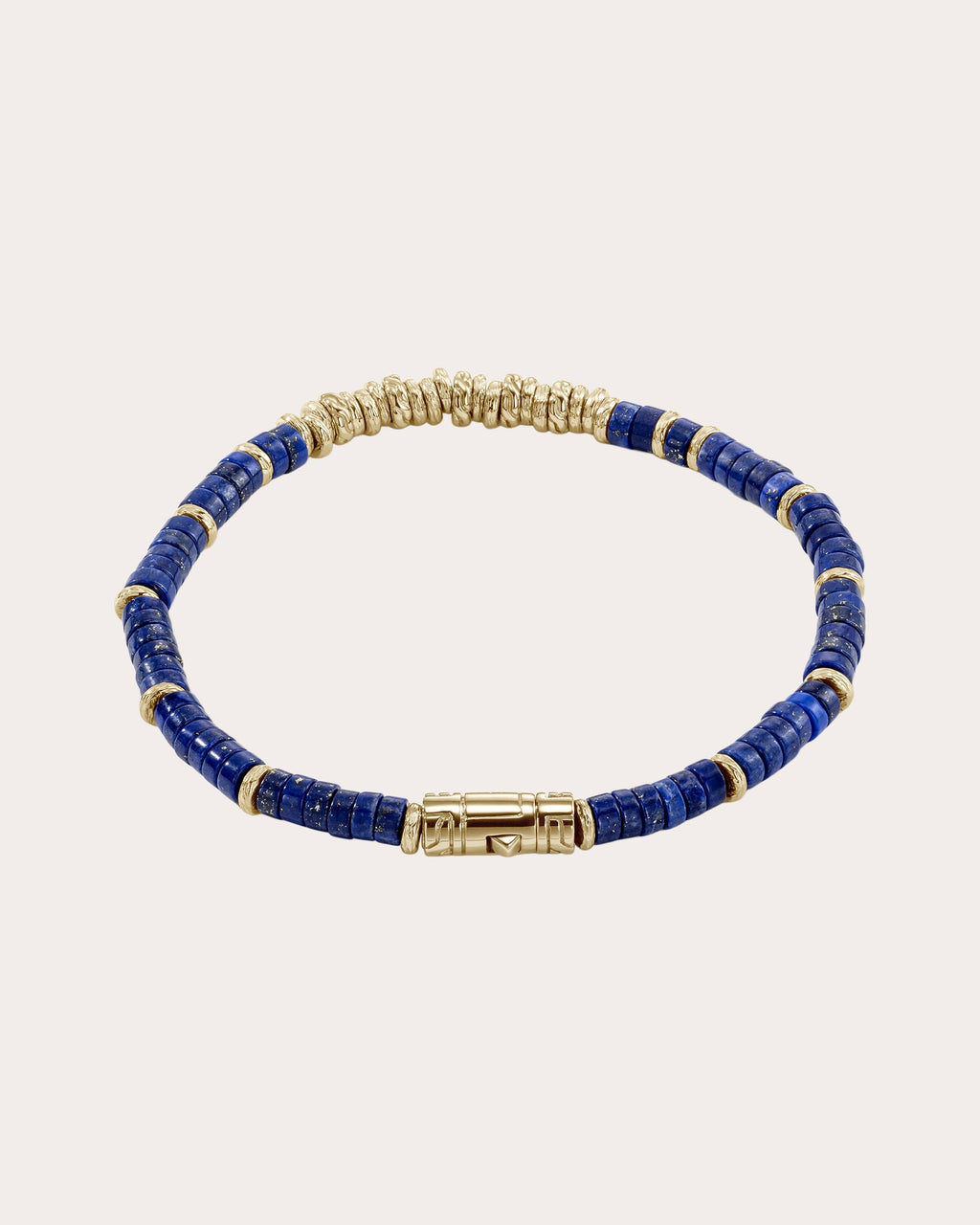 Lapis Lazuli & 14k Gold Heishi Bracelet