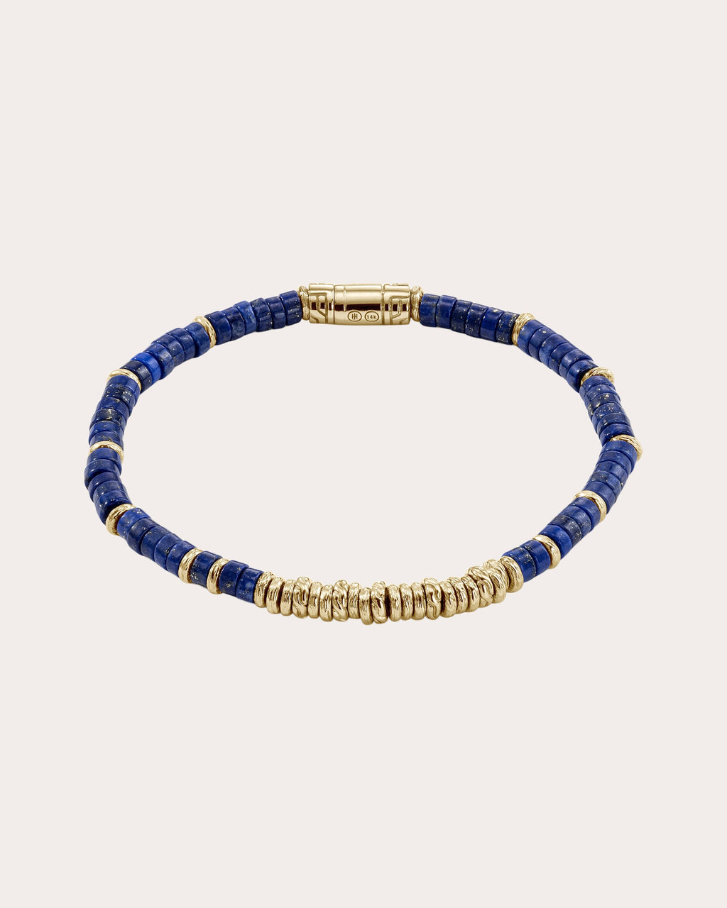 Lapis Lazuli & 14k Gold Heishi Bracelet