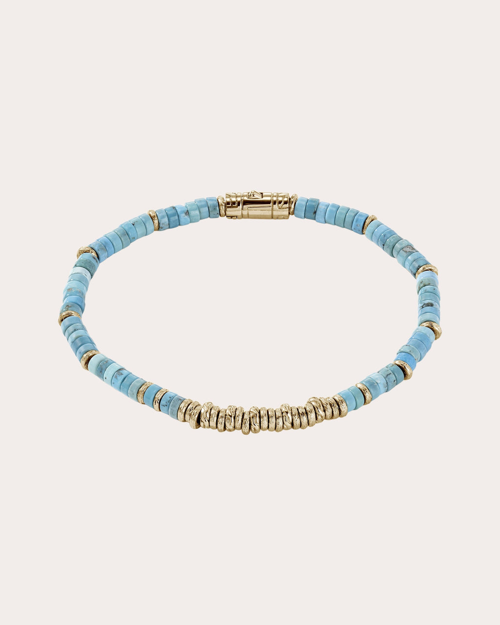 Turquoise & 14k Gold Heishi Bracelet