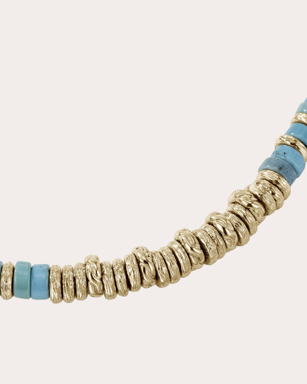 Turquoise & 14k Gold Heishi Bracelet
