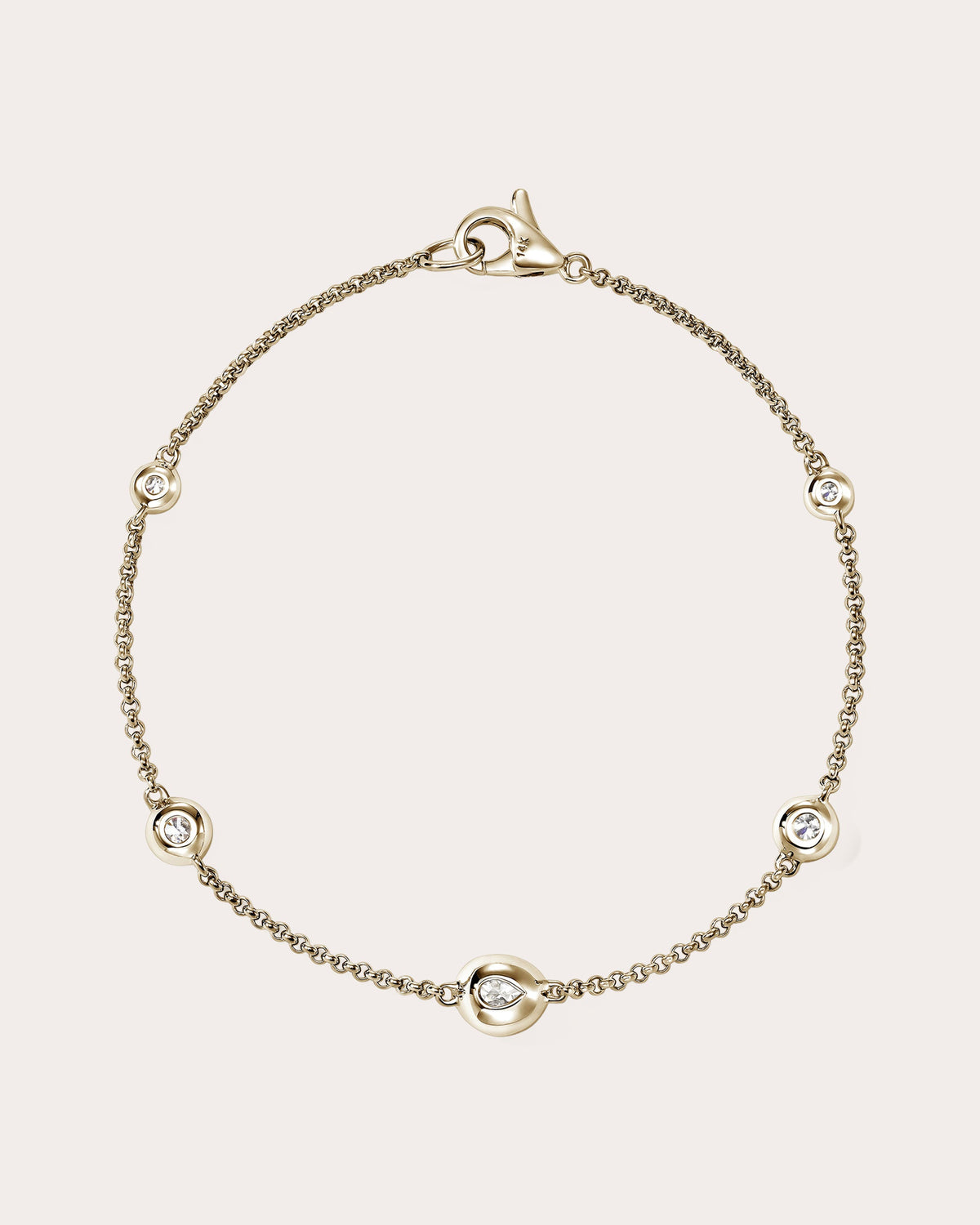 Diamond & 14k Gold JH Lovestruck™ Station Bracelet