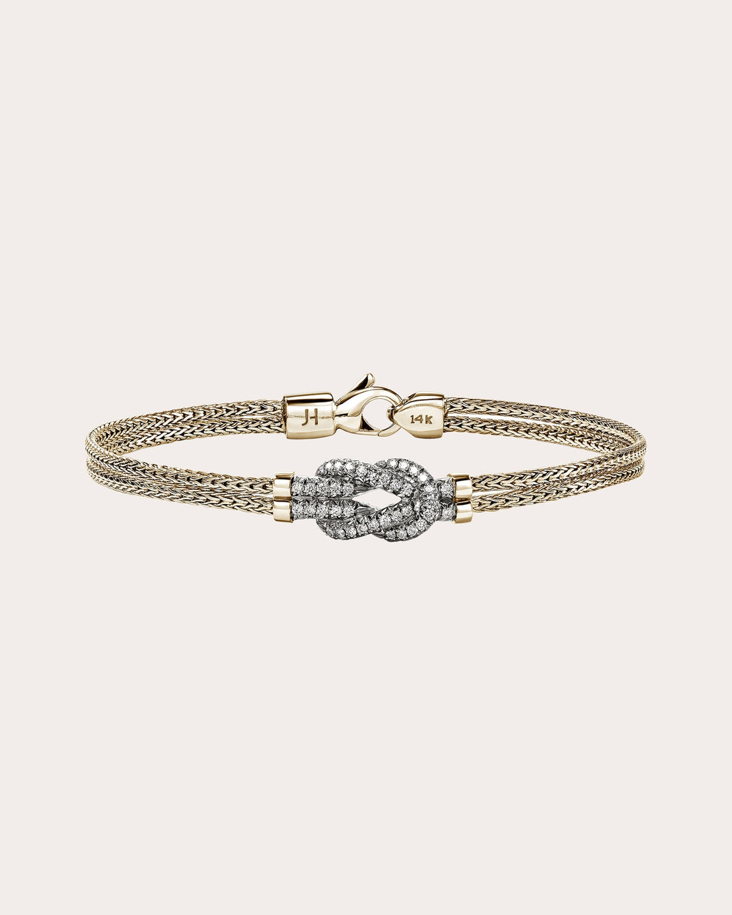 Diamond & 14k Gold Love Knot Bracelet