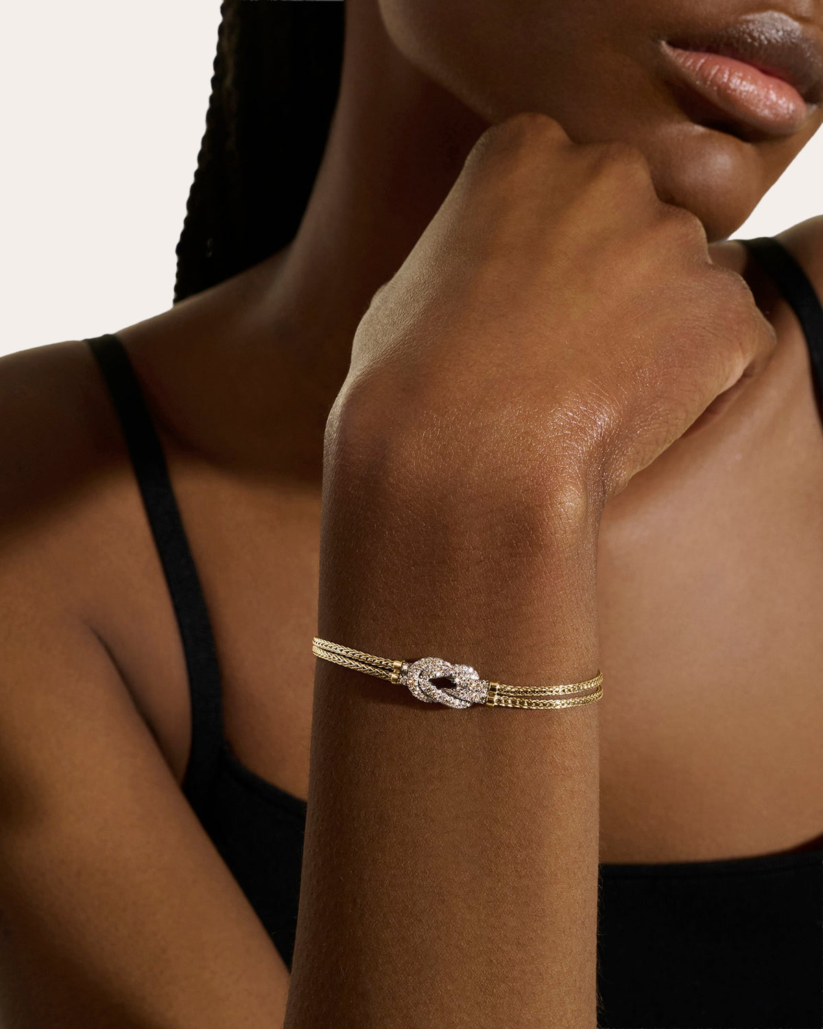 Diamond & 14k Gold Love Knot Bracelet