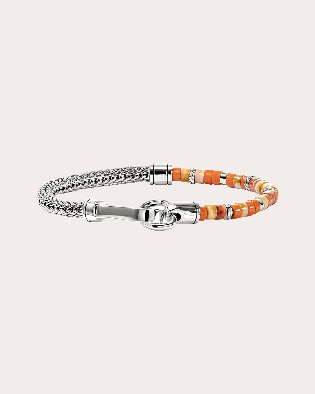 Spiny Oyster Heishi Chain Bracelet