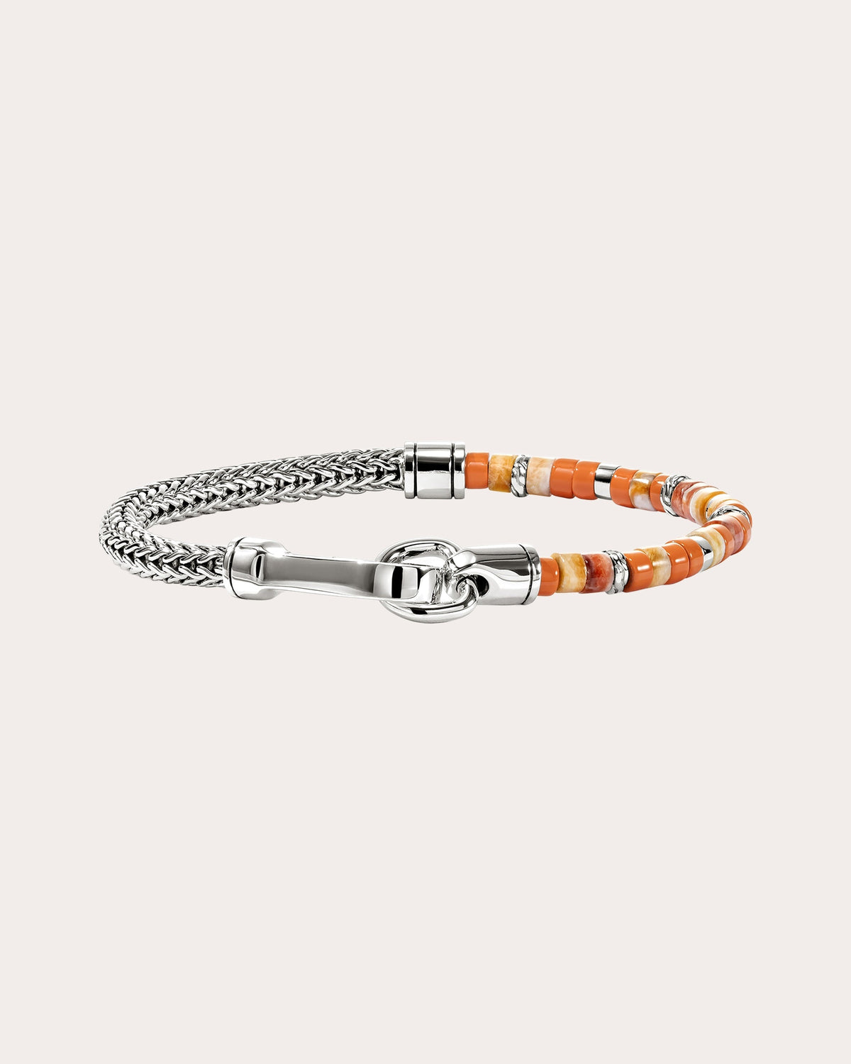 Spiny Oyster Heishi Chain Bracelet